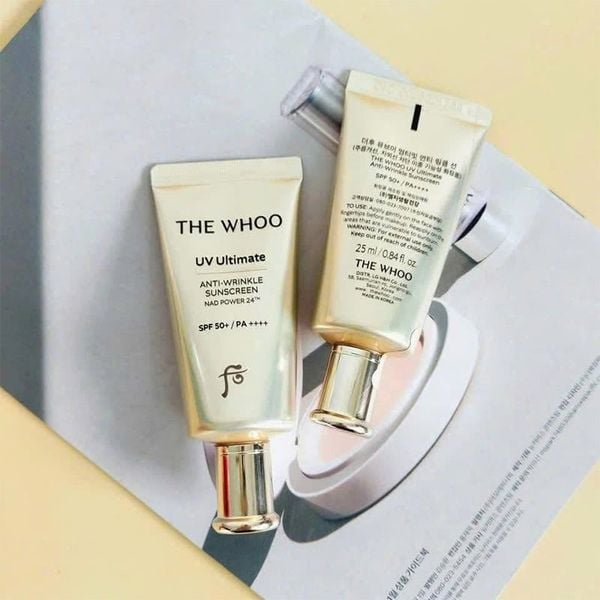 Combo 2 Kem Chống Nắng The Whoo UV Ultimate Anti-Wrinkle Sunscreen SPF 50+, PA++++ 25mlx2 (Hàng tách set)