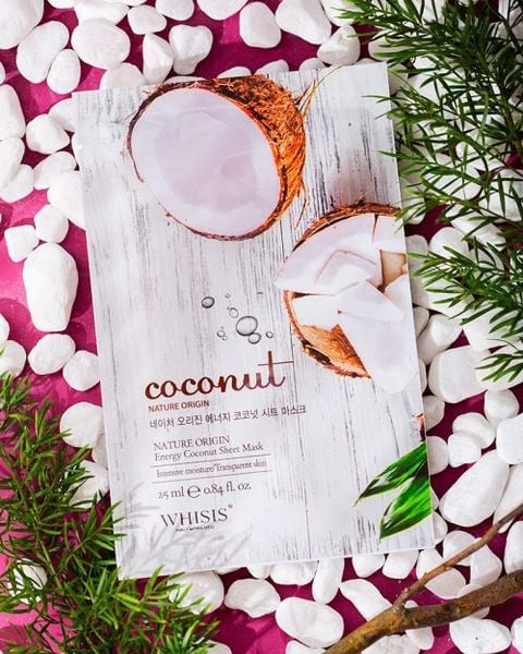 (HSD: 4/2027) Combo 10 Mặt Nạ Giấy Chiết Xuất Dừa WHISIS Nature Origin Energy Coconut Sheet Mask 25mlx10