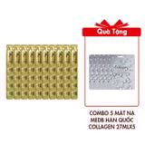 (HSD: 7/2026) Combo 50 Dầu Tẩy Trang Whoo Gongjinhyang Cleansing Oil 1mlx50 Tặng Combo 5 Mặt Nạ Dưỡng Da MedB Hàn Quốc Collagen 27mlx5