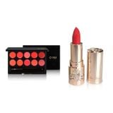 (HSD: 6/2026) Combo Bảng Son 10 Màu Ohui Rouge Real Palette 10g Và Son Lì Dưỡng Ẩm Mini Cao Cấp Ohui The First Geniture Lipstick Minisize Màu Red 1.3g