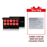 (HSD: 6/2026) Bảng Son 10 Màu Ohui Rouge Real Palette 10g Tặng Combo 5 Mặt Nạ Dưỡng Da MedB Hàn Quốc Collagen 27mlx5