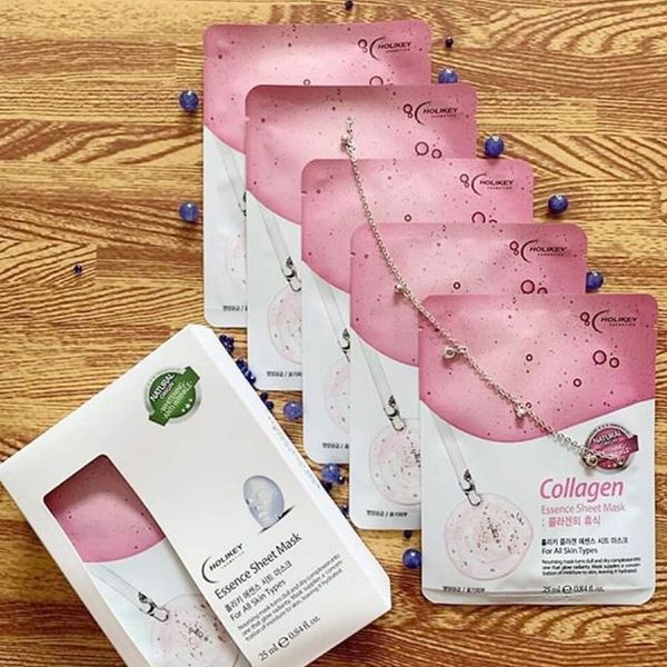 Combo 2 Hộp Mặt Nạ Holikey Dưỡng Ẩm & Ngăn Ngừa Lão Hóa Chiết Xuất Collagen 25ml (Hộp 10 Miếng)