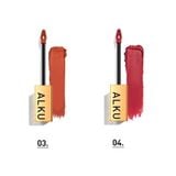 (HSD: 1/2027) Combo 2 Thỏi Son Alku9 Velvet Stay Matte Lipstick Maple Red Màu 04 Rich Coral Và Màu 03 Soft Brick