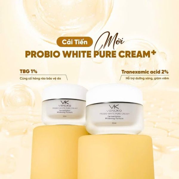 (HSD: 8/2027) Kem Dưỡng Venuko Probio Mờ Thâm, Sáng Da, Thu Nhỏ Lỗ Chân Lông 50ml