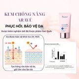 Combo Kem Dưỡng Da Ban Ngày ARAVÉ PDRN Dưỡng Trắng, Chống Lão Hóa, Mờ Nám 50ml Và Kem Chống Nắng ARAVÉ Nâng Tone, Phục Hồi, Bảo Vệ Da, Chống Lão Hóa Cicasome.RX Tone Up Sunscreen 60ml