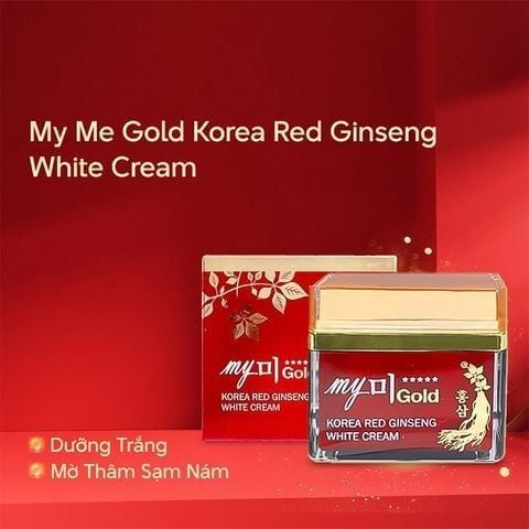 Kem Dưỡng Da Ban Ngày Sâm Đỏ White Cream My Me Gold 50ml
