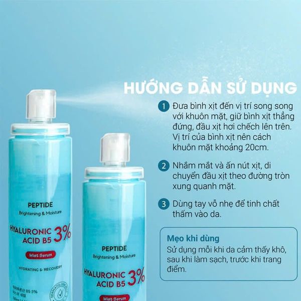 Tinh Chất Dạng Xịt ShinCos.Lab Hyaluronic Acid B5 3% Mist Serum 120ml