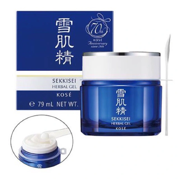 Mặt Nạ Ngủ Đa Năng Dưỡng Ẩm & Dưỡng Sáng Da Sekkisei Brightening Hebal Multi Gel Cream 80G