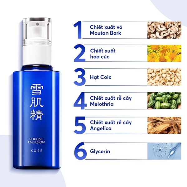 Nhũ Tương Dưỡng Ẩm & Dưỡng Trắng Da Sekkisei Brightening Emulsion 140ml