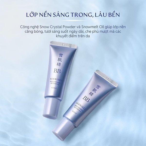 Kem Nền Trang Điểm Dưỡng Sáng Da Kose Sekkisei Brightening BB Essence 26ml ( 01 tone sáng)