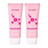 Combo 2 Kem Chống Nắng Nâng Tone,Trắng Da Hàn Quốc Wangji Collagen Sun Cream SPF 50+ PA ++++ 60mlx2