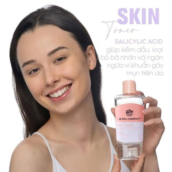 (HSD: 8/2026) Nước Hoa Hồng Thuần Chay Ultra Compact Skin Toner Châu Âu 250ml
