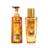 (HSD: 2/2027) Bộ Dầu Gội Dưỡng Tóc Suôn Mượt Cao Cấp L'Oreal Paris Sleek 440ml & Dầu Dưỡng Chiết Xuất Tinh Dầu 100ml