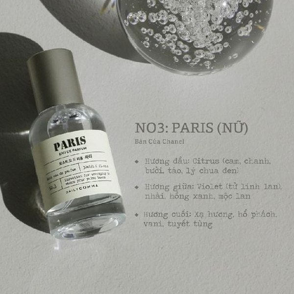 Combo Nước Hoa Unisex Daily Comma EDP No.06 Amber 30ml Và No 03 Paris 30ml