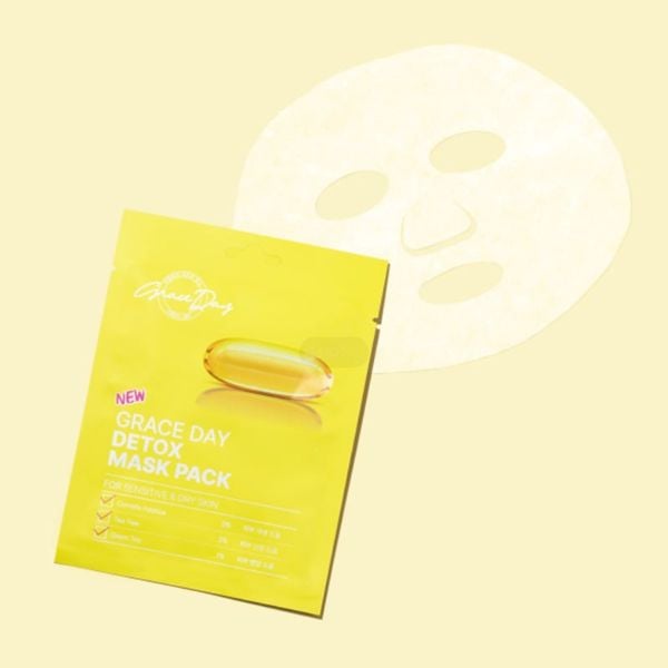Combo Hộp 10 Miếng Mặt Nạ New Graceday Pore Mask Pack Giảm Mụn, Giảm Viêm, Chống Lão Hoá (Màu Vàng) Và Hộp 10 Miếng Mặt Nạ New Graceday Pore Mask Pack Giảm Mụn, Thu Nhỏ Lỗ Chân Lông (Màu Cam)