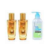 Combo 2 Dầu Dưỡng Tóc L'Oreal Tinh Dầu Hoa Tự Nhiên 30mlx2 Và Gel Rửa Mặt Micellar Dr.Sante Pure Cоde Dành Cho Mọi Loại Da 200ml