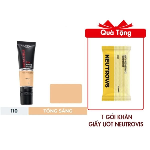 (HSD: 9/2026) Kem Nền L’Oreal Infallible 32H Matte Cover Foundation Che Phủ Cao, Kiềm Dầu 30ml
