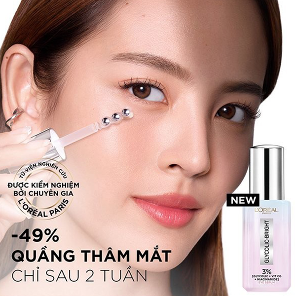 (HSD: 9/2026) Tinh Chất Dưỡng Sáng Giảm Quầng Thâm Vùng Mắt Loreal Paris Glycolic Bright Dark Circle Eye Serum 20ml