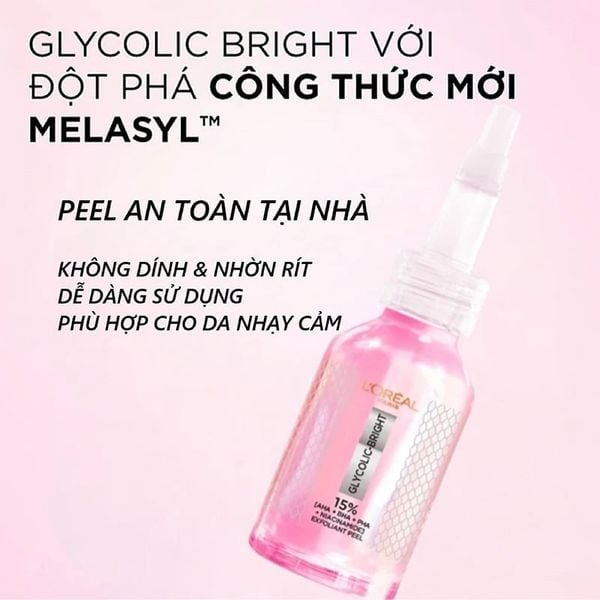 Tinh Chất Peel Da, Tẩy Da Chết L'Oreal Paris Glycolic Bright Anti Dark Spot Exfoliant Peel 25ml