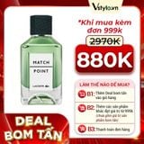 Nước Hoa Lacoste Match Point For Men EDT 100ml (DEAL BOM TẤN 999K)