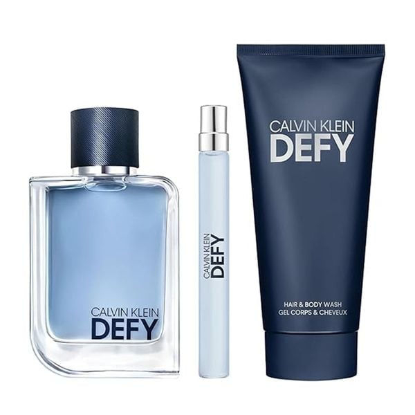 (HSD: 9/2026) Bộ Qùa Tặng Nước Hoa Nam Calvin Klein Men's Defy EDT 100ml-75ml-10ml (DEAL BOM TẤN 999K)