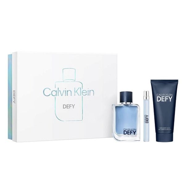 (HSD: 9/2026) Bộ Qùa Tặng Nước Hoa Nam Calvin Klein Men's Defy EDT 100ml-75ml-10ml (DEAL BOM TẤN 999K)