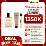 (HSD: 6/2026) Bộ Nước Hoa Nam Burberry Men'S Hero EDT 100Ml + Mni 10Ml + Gel Body Wash 75ml (DEAL BOM TẤN 999K)
