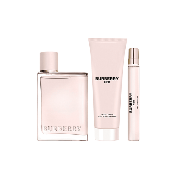 Bộ Quà Tặng Nước Hoa Burberry Her EDP 3pcs (Nước hoa 100ml - Body Lotion 75ml - Mini 10ml)