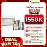 Bộ Quà Tặng Nước Hoa Nam Hugo Boss Men's Bottled EDT 3pcs (Nước hoa 100ml - Shower Gel 100ml - Deodorant Stick 75ml) (DEAL BOM TẤN 999K)