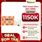 Bộ Qùa Tặng Nước Hoa Marc Jacobs Daisy EDT 3pcs ( Nước Hoa 100ml & Mini EDT 10ml & Body Lotion 75ml ) (DEAL BOM TẤN 999K)