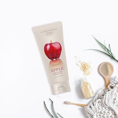 Tẩy Tế Bào Chết Da Mặt Se Khít Lỗ Chân Lông WHISIS Apple Pore Refine Peeling Gel 120ml Tặng Nước Tẩy Trang Garnier Dành Cho Da Khô, Nhạy Cảm 50ml