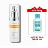 (HSD: 8/2026) Xịt Chống Nắng Lara Moisture UV SUN chai 50ml Tặng Nước Tẩy Trang Cho Da Dầu Mụn Micellar Water Garnier 50ml