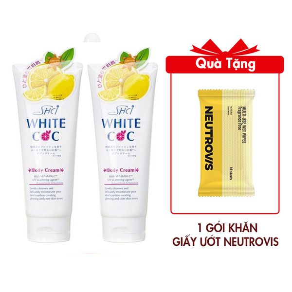 Combo 2 Kem Dưỡng Thể Trắng Da SHCI White CC 180gx2