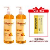 Combo 2 Sữa Tắm Làm Sáng Da Flannel Hương Cam & Quýt 500mlx2