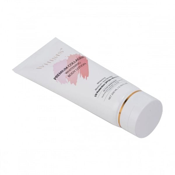 (HSD: 4/2026) Kem Dưỡng Thể Trắng Da Chống Nắng WHISIS Premium Collagen Whitening Body Lotion 200ml Tặng Gel Rửa Mặt Micellar Dr.Sante Pure Cоde Dành Cho Mọi Loại Da 200ml