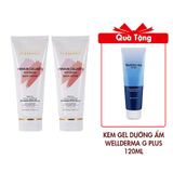 (HSD: 4/2026) Combo 2 Kem Dưỡng Thể Trắng Da Chống Nắng WHISIS Premium Collagen Whitening Body Lotion 200mlx2 Tặng Kem Gel Dưỡng Ẩm Cấp Nước Trẻ Hóa Da Wellderma G Plus Mils Acis Ance Gel Cleanser 120ml