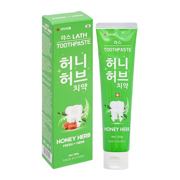 Combo 2 Kem Đánh Răng Lath Beauty Hàn Quốc Honey Herb Giảm Chảy Máu Chân Răng Ngăn Ngừa Viêm Răng ,Hôi Miệng 150gx2 Tặng Kem Đánh Răng Capitano Cho Bé 3+ Hương Dâu 75ml