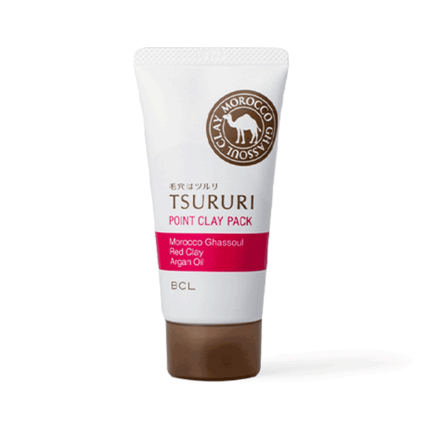 (HSD: 6/2026) Mặt Nạ Đất Sét Tsururi Làm Giảm Mụn Đầu Đen Point Clay Pack Ghassoul & Red Clay Powder 55G (DEAL BOM TẤN 999K)