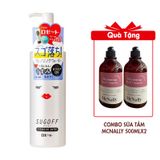 (HSD: 5/2026) Nước Tẩy Trang Sạch Sâu Sugoff 3in1 Cleansing Water 200ml Tặng Combo Sữa Tắm Dưỡng Thể Trắng Da Hương Nước Hoa Mcnally 500mlx2
