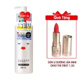 (HSD: 5/2026) Nước Tẩy Trang Sạch Sâu Sugoff 3in1 Cleansing Water 200ml Tặng Son Lì Dưỡng Ẩm Mini Cao Cấp Ohui The First Geniture Lipstick Minisize Màu Red 1.3g