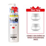 (HSD: 5/2026) Nước Tẩy Trang Sạch Sâu Sugoff 3in1 Cleansing Water 200ml Tặng Combo 2 Kem Dưỡng Da Whoo Gongjinhyang Seol 4mlx2