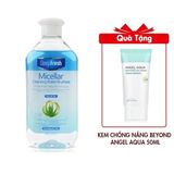 (HSD: 11/2026) Nước Tẩy Trang Deep Fresh Micellar cleansing Water Dùng Cho Mọi Loại Da 400ml Tặng Full Size Kem Chống Nắng Beyond Angel Aqua Moisture Sun Cream 50ml (Hàng tách set)