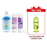 Combo Nước Tẩy Trang Deep Fresh Micellar cleansing Water Dùng Cho Mọi Loại Da 400ml Và Bông Tẩy Trang Yusachi Suzuran 150 Miếng Tặng Sữa Tắm Dưỡng Thể Flannel Hương Mận Kakadu & Chanh Sim 500ml