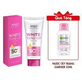 (HSD: 6/2026) Kem Dưỡng Thể Trắng Da Toàn Thân Nâng Tone Tức Thì Anjo White Tone-Up Body Lotion Spf50+ Pa+++ 180Ml Tặng Nước Tẩy Trang Cho Da Nhạy Cảm Garnier Micellar Cleansing Water For Sensitive Skin 50ml