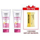 (HSD: 6/2026) Combo 2 Kem Dưỡng Thể Trắng Da Toàn Thân Nâng Tone Tức Thì Anjo White Tone-Up Body Lotion Spf50+ Pa+++ 180Mlx2