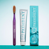 (HSD: 11/2026) Combo 2 Kem Đánh Răng Tái Tạo Và Tăng Cường Men Răng Toothpaste President 4 Calcium (50 RDA) 75gx2