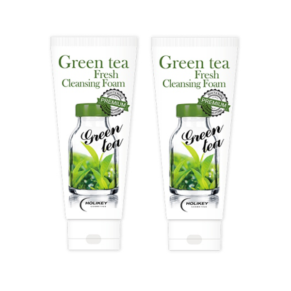 Combo 2 Sữa Rửa Mặt Trà Xanh Làm Trắng, Giảm Mụn Holikey Green Tea Fresh Cleansing Foam 100mlx2