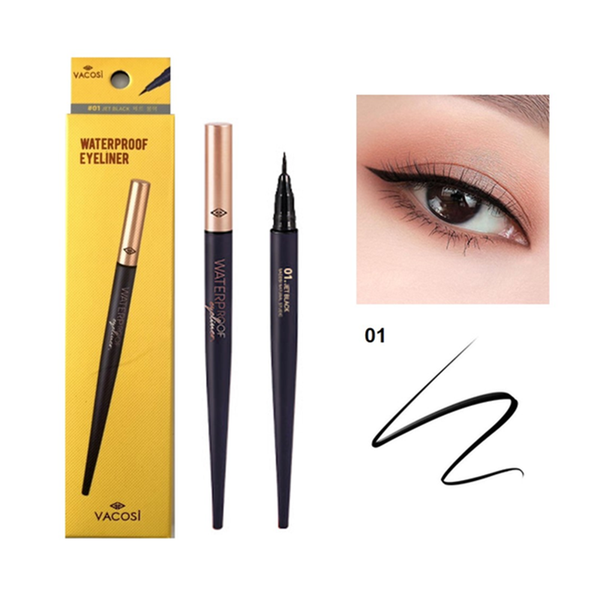 Bút Kẻ Mắt Nước Vacosi Siêu Lì Sắc Mảnh Màu Đen #01 5ml