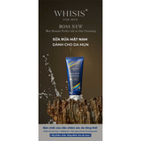 (HSD: 3/2027) Sữa Rửa Mặt Nam Dành Cho Da Mụn Whisis For Men Boss New Blue Homme Perfect All-in-One Cleansing 150ml