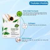 (HSD: 4/2027) Hộp Mặt Nạ Holikey Dưỡng Ẩm Và Ngăn Ngừa Mụn Chiết Xuất Trà Xanh 25ml (Hộp 10 miếng)